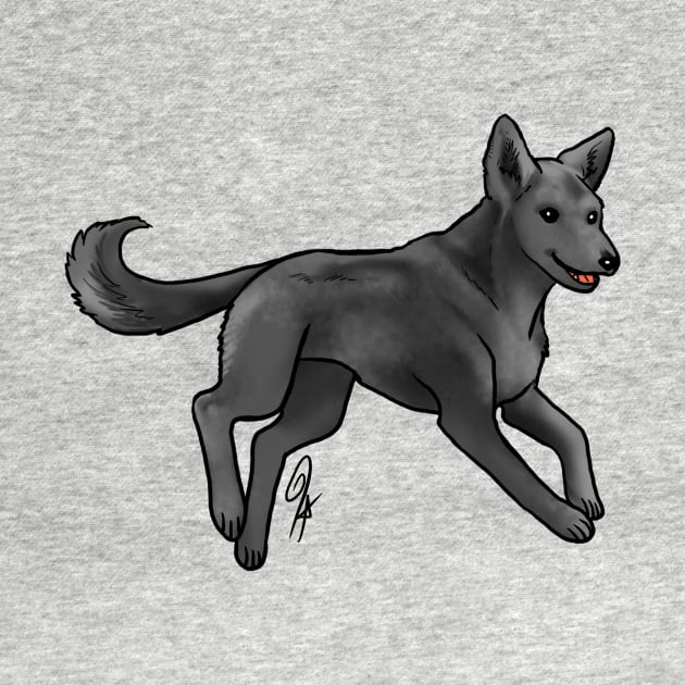 Dog - Carolina Dog - Black by Jen's Dogs Custom Gifts and Designs